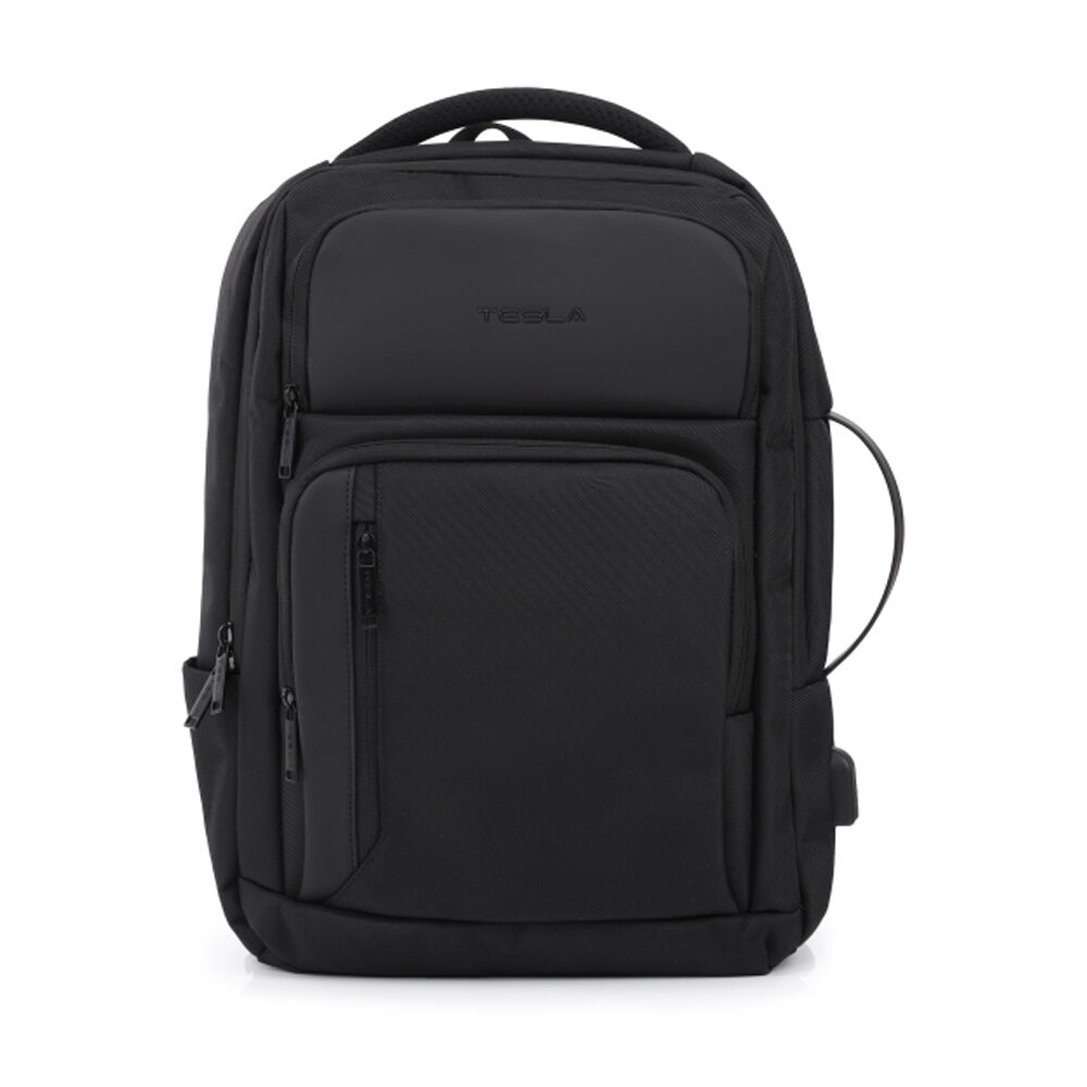 Tesla Orion Backpack With External USB Charging Port Black 43x30x16cm Tesla