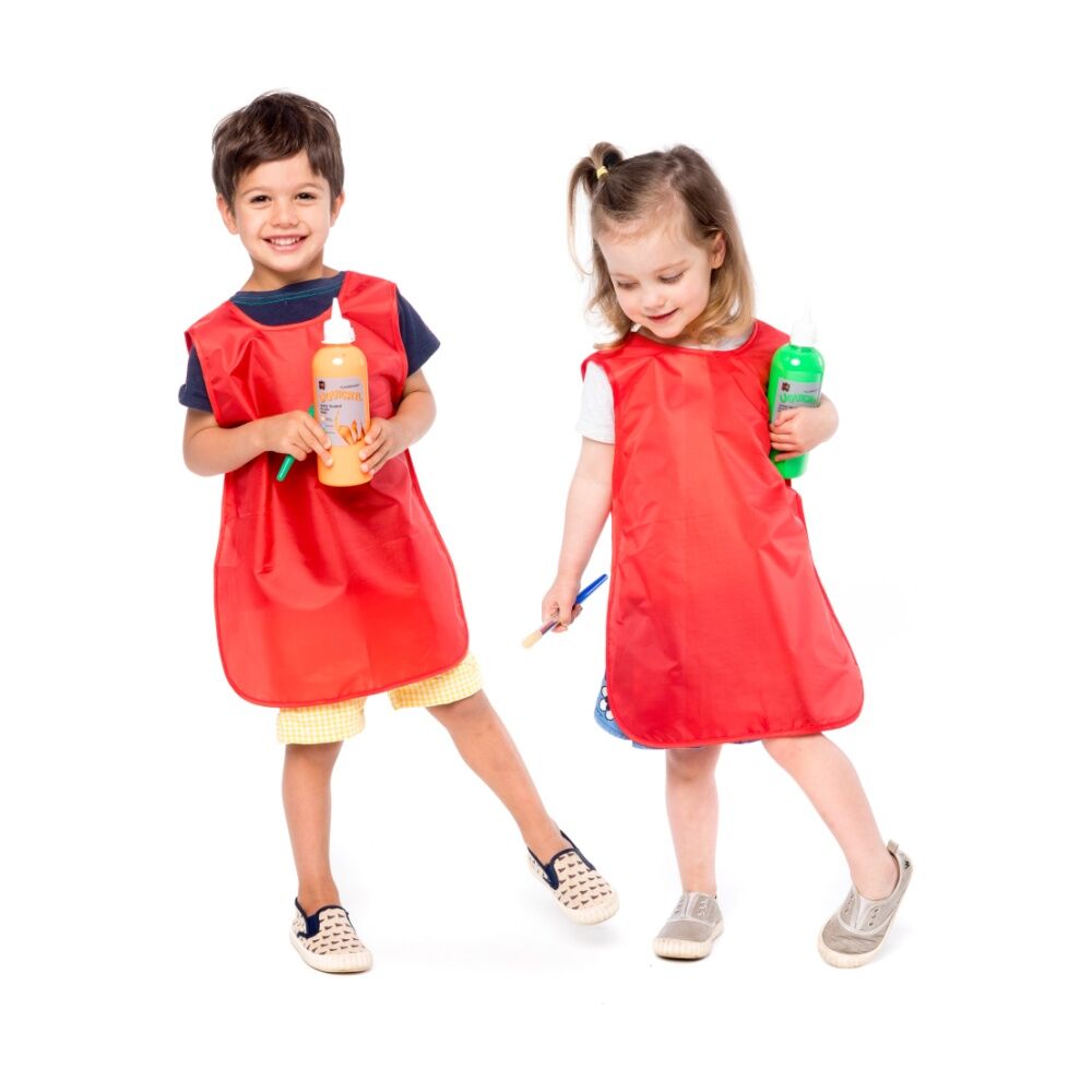 Educational Colours Toddler Junior Artist Paint Apron in Red 2-4y — image 3