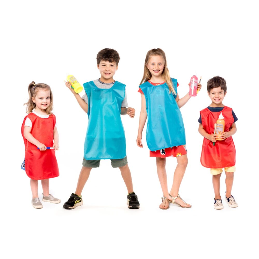 Educational Colours Toddler Junior Artist Paint Apron Red 2-4y (2 Pack) — image 3