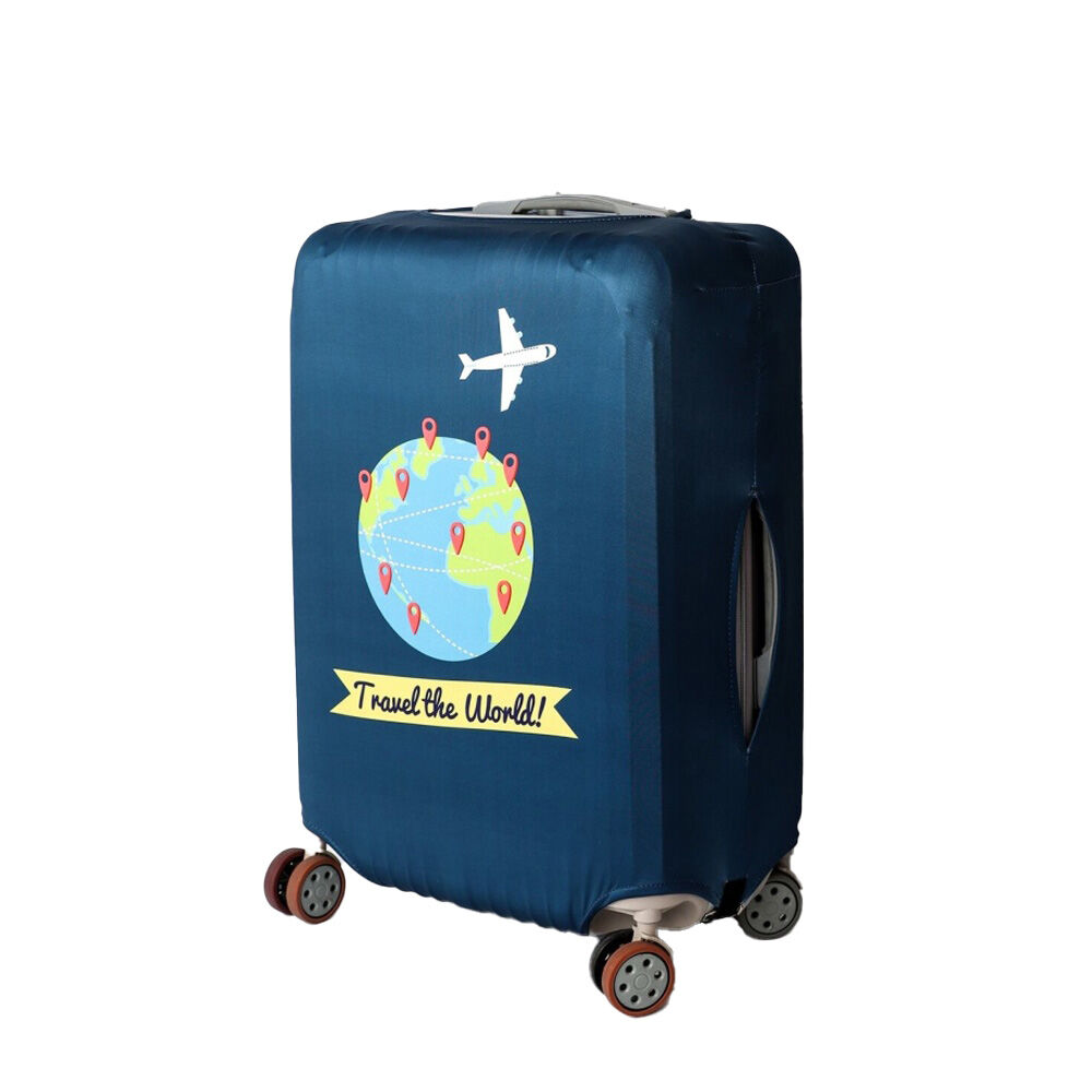 Tosca Luggage Cover Travel World Design Durable Suitcase Protector Medium (2 Pack) — image 2