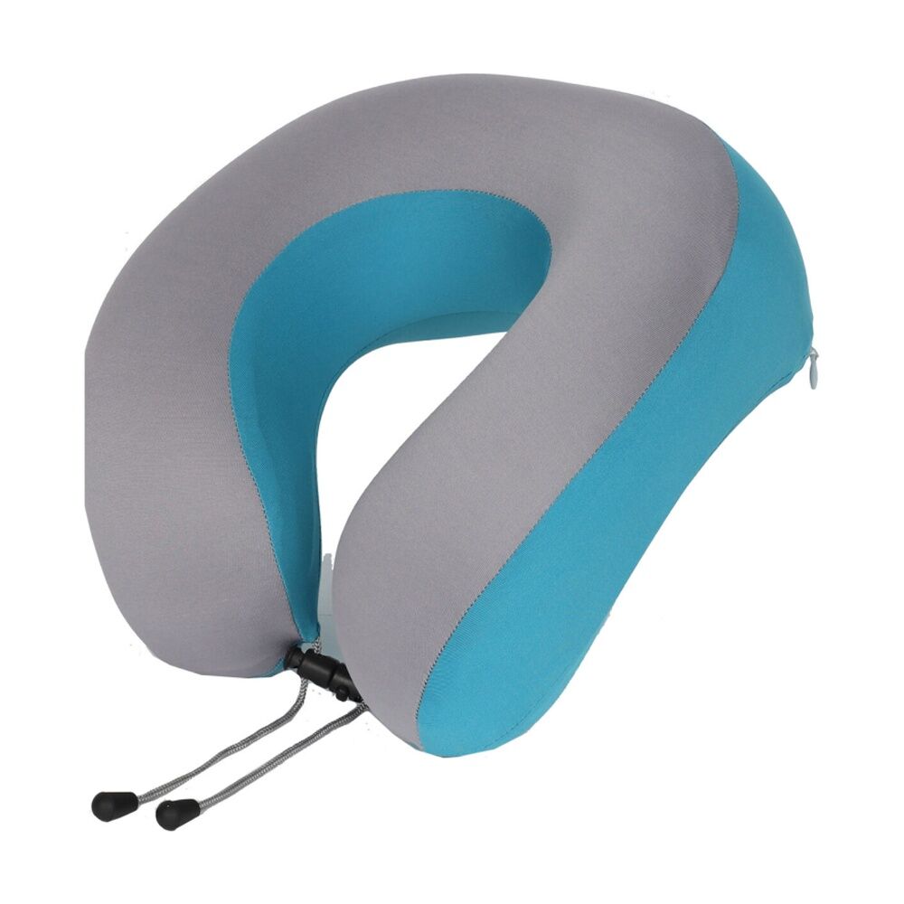 Tosca Memory Foam Neck Cush Travel Support Pillow Grey/Teal (2 Pack) — image 2