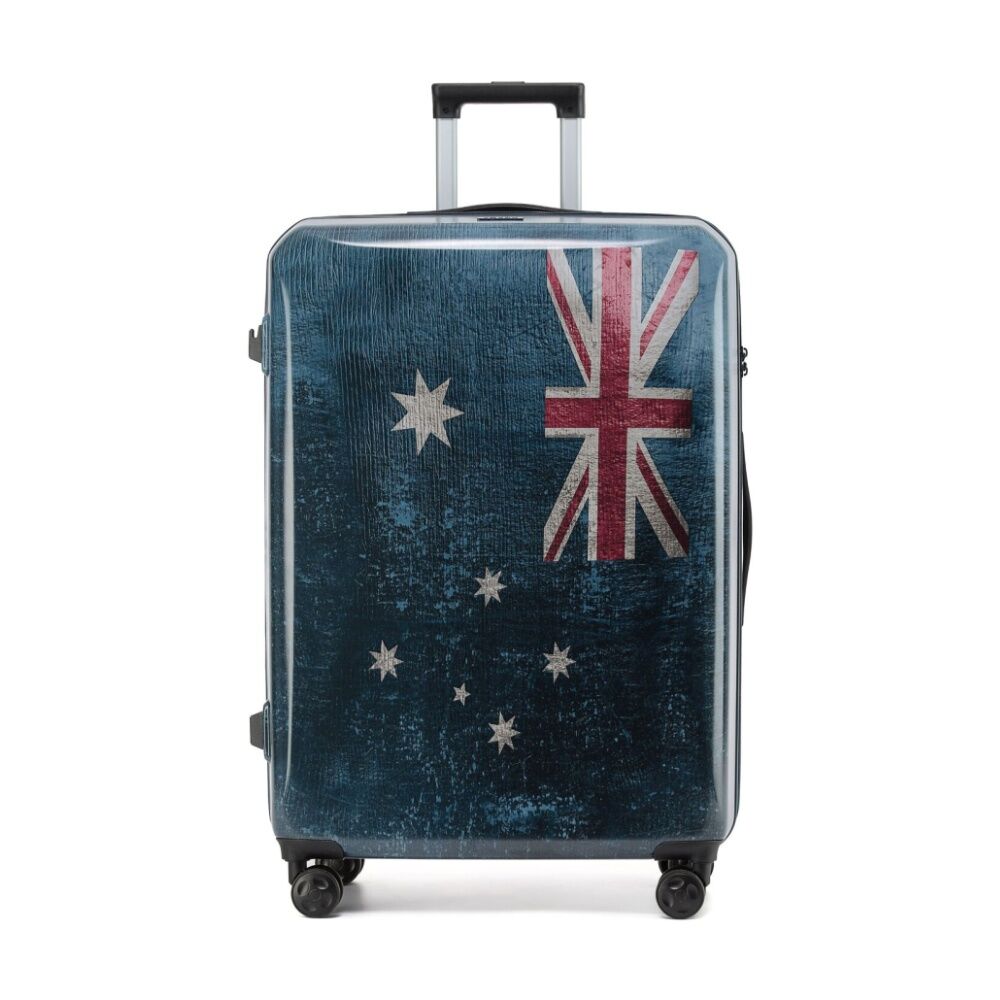 Tosca Australiana Suitcase Hard Shell Travel Luggage Australian Flag Large 76cm Tosca — image 2