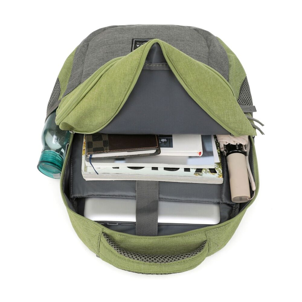 Tosca Urban Backpack Everyday Travel Bag With Padded Straps Green Grey 32L — image 3