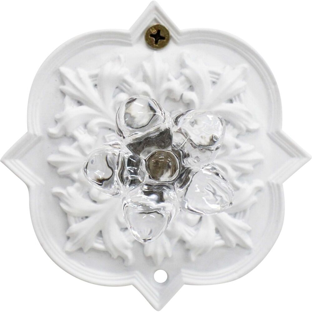 LVD Hermosa Round White Resin Hook Home Wall Decoration 9.3x4x9.3cm (4 Pack) — image 3