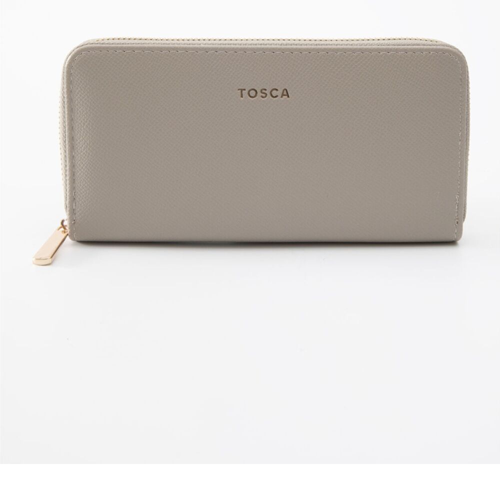 Tosca PU Wallet Textured Zip Around Everyday/Travel Purse Abbey Stone (2 Pack) — image 2