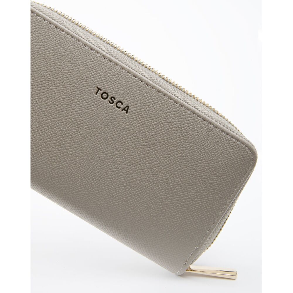 Tosca PU Wallet Textured Zip Around Everyday/Travel Purse Abbey Stone (2 Pack) — image 6