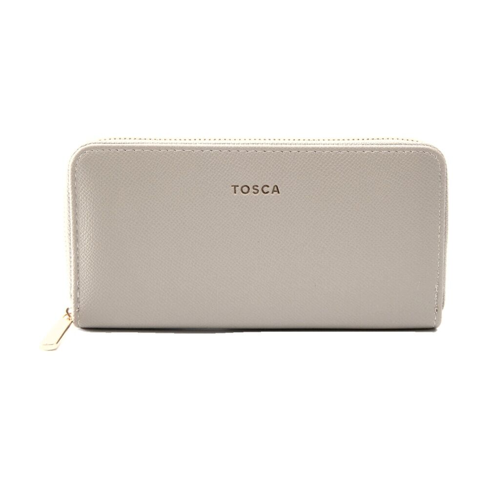 Tosca PU Wallet Textured Zip Around Stylish Everyday/Travel Purse Abbey Stone Tosca