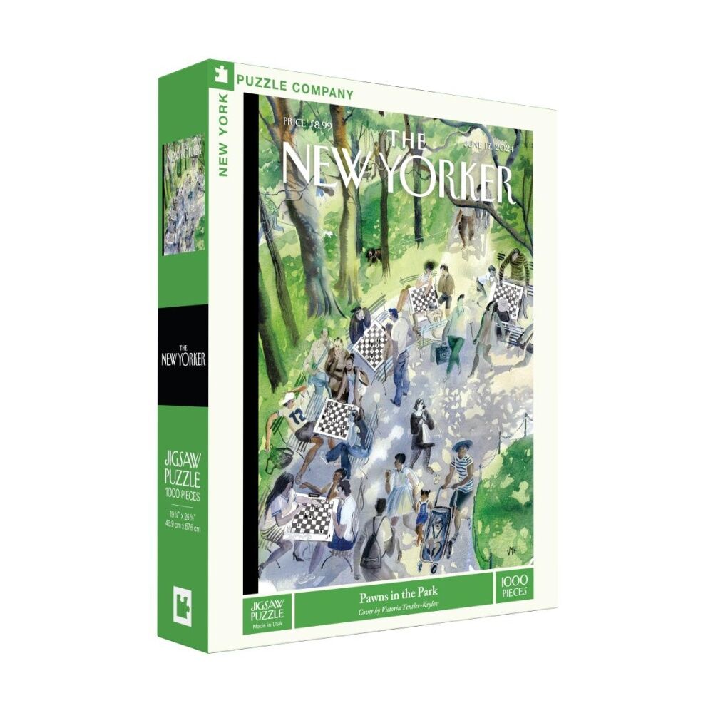 New York Puzzle Company Pawns In Park Chess Life Scene Jigsaw (1000 Pieces) — image 2