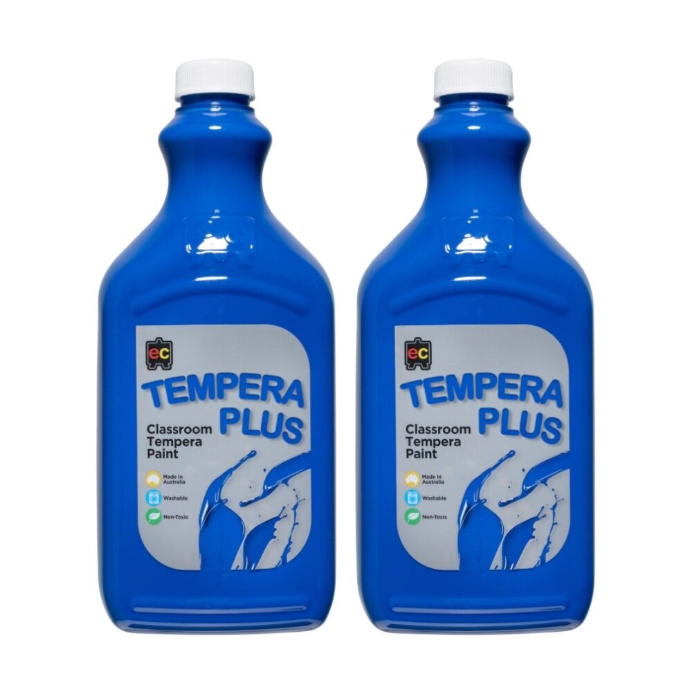 Educational Colours Tempera Plus Classroom Junior Paint Brilliant Blue 2L (2 Pack)