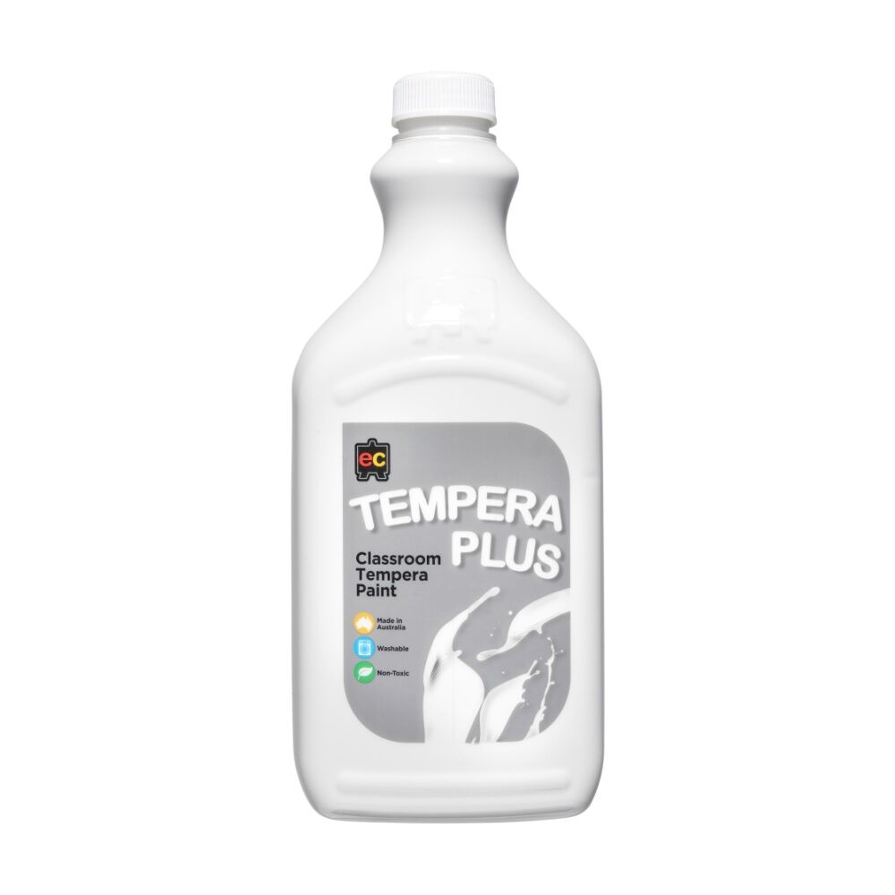 Educational Colours Tempera Plus Classroom Junior Student Paint White 2L (2 Pack) — image 2