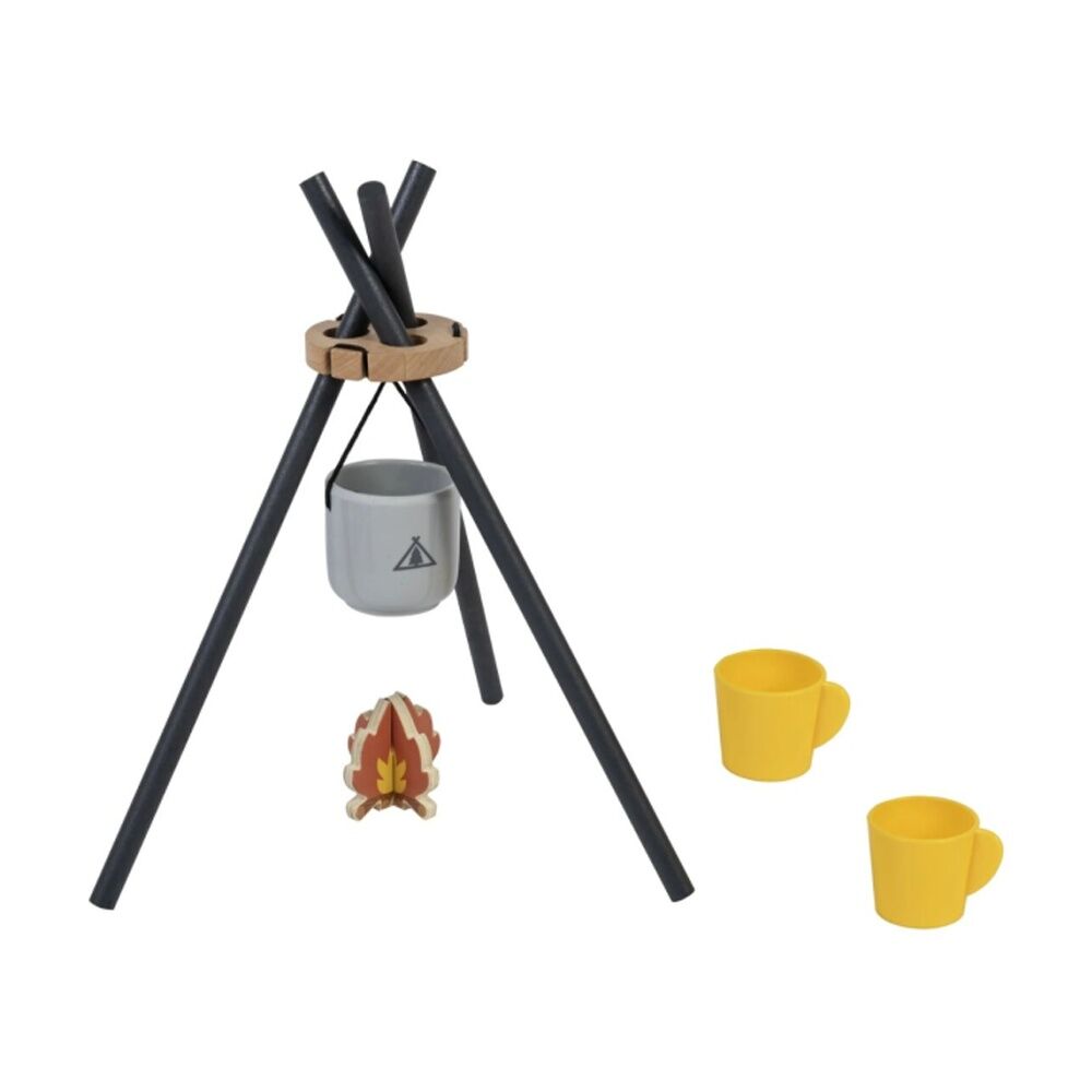 Tooky Toy Kids Camping Pretend Play Wooden Campfire Cooking Playset 3y+ Tooky Toy — image 5