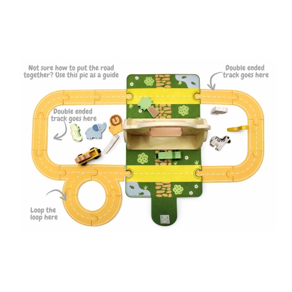 Tooky Toy Felt Zoo Play Portable Wooden Toddler/Kids Playset Age 18m+ Tooky Toy — image 6
