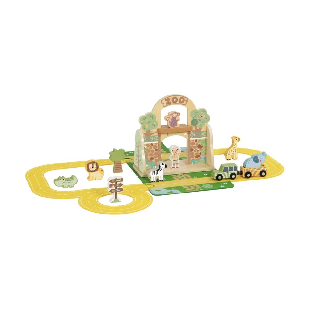 Tooky Toy Felt Zoo Play Portable Wooden Toddler/Kids Playset Age 18m+ Tooky Toy