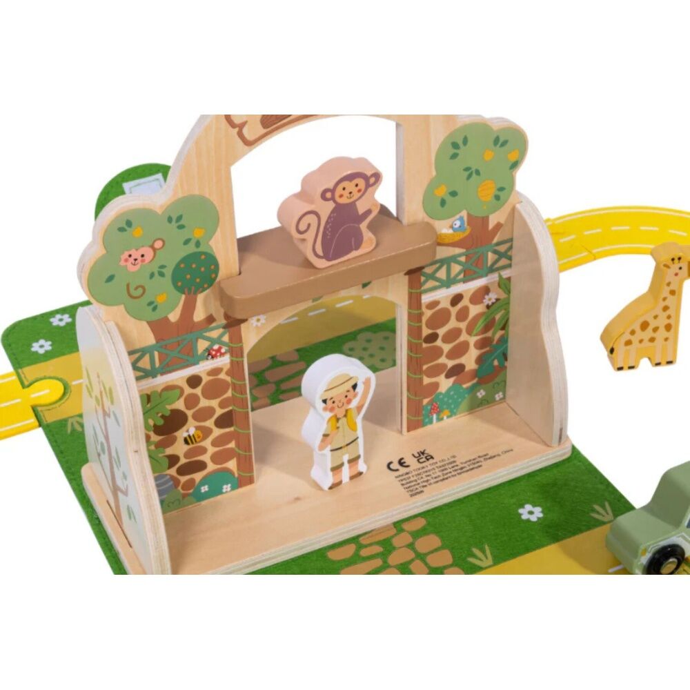 Tooky Toy Felt Zoo Play Portable Wooden Toddler/Kids Playset Age 18m+ Tooky Toy — image 3