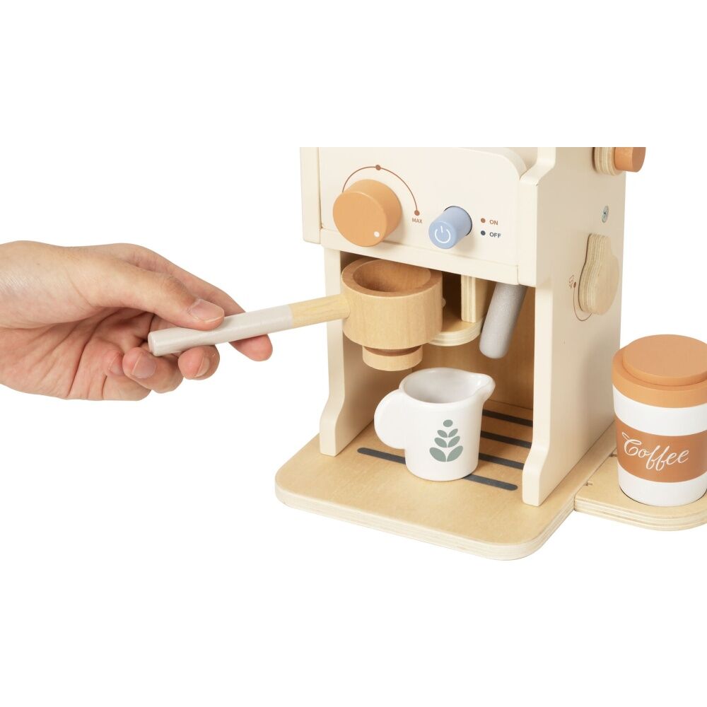 Tooky Toy Kids Pretend Play Coffee Machine Wooden Playset Accessories — image 4