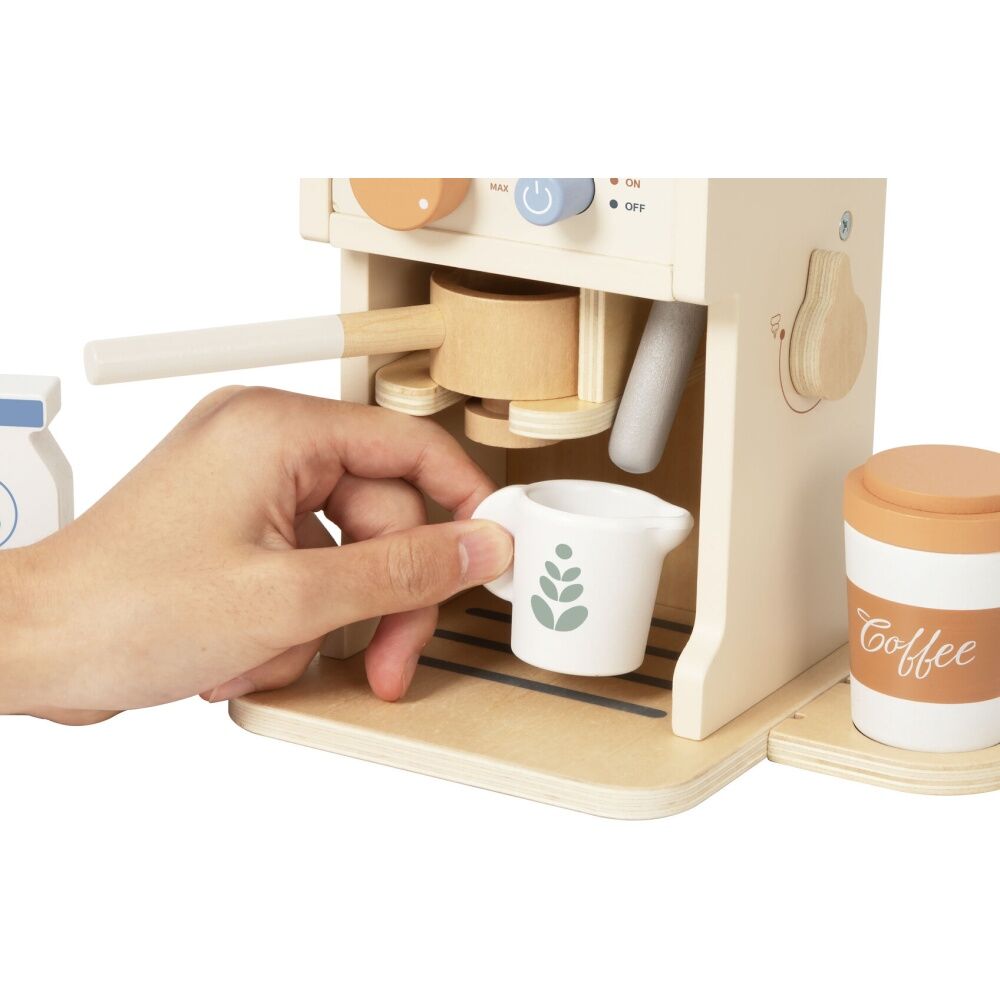 Tooky Toy Kids Pretend Play Coffee Machine Wooden Playset Accessories — image 5
