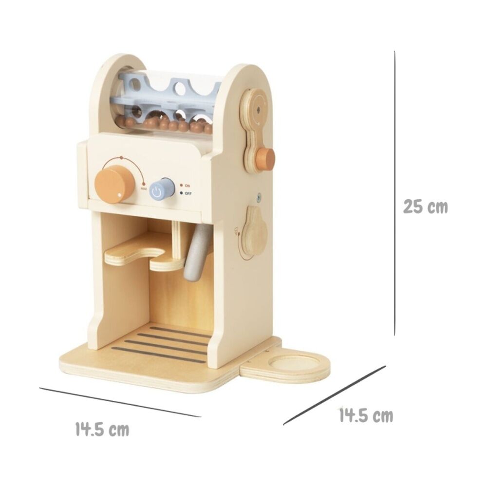 Tooky Toy Kids Pretend Play Coffee Machine Wooden Playset Accessories — image 8