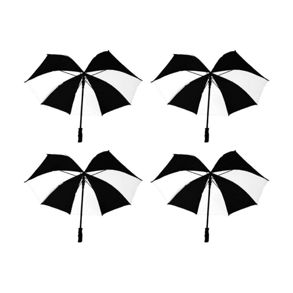 Braz Unisex Golf Auto Double Layer Canopy Umbrella 110cm Assrtd (4 Pack)