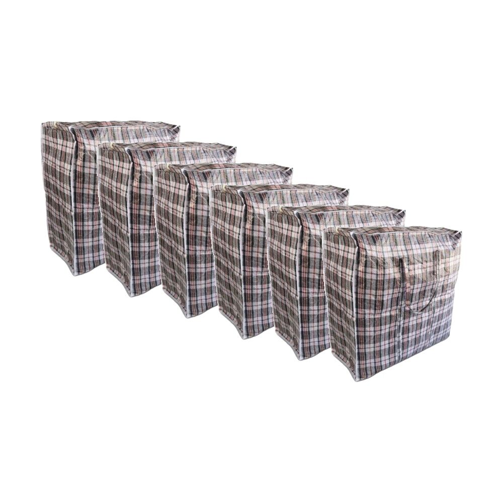Braz Striped Home Organiser Storage Bag w/ Handle 70x70x30cm (6 Pack)