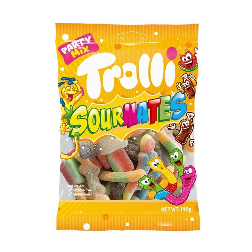 Trolli Sour Mates 140g Fruit Flavour Chewy Gummies/Lollies