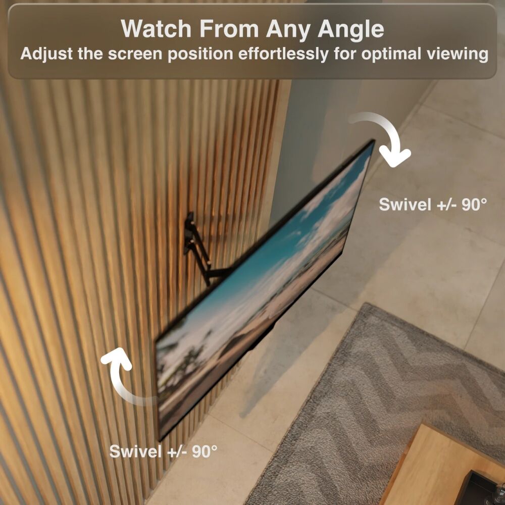 Laser Black Full Motion Adjustable TV Wall Mount For 23-42 Inch TVs — image 3