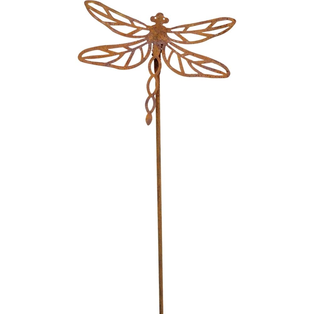 LVD Rustic-Coated Metal Dragonfly Garden Stake Ornament Set 86x12x3cm (2 Pack) — image 2