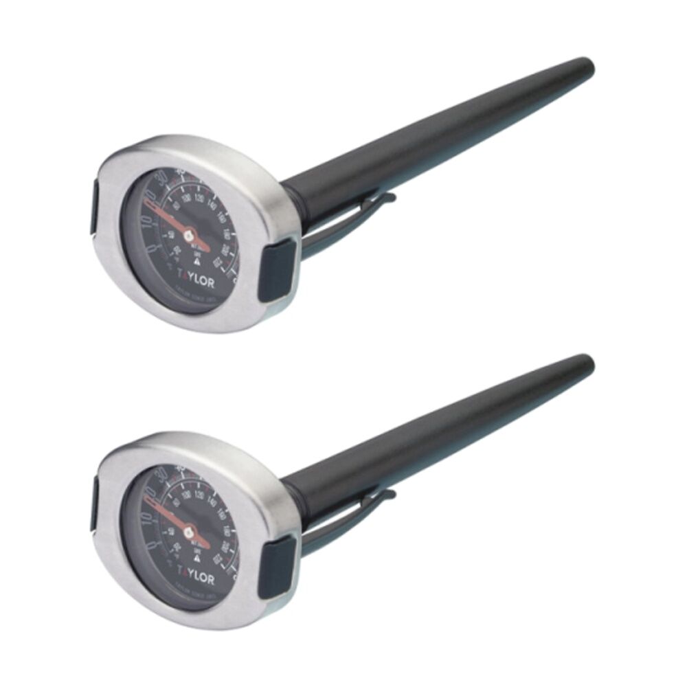 Taylor Stainless Steel Silicone Grip Pro Meat Thermometer 15.5x4.5x3.5cm (2 Pack)