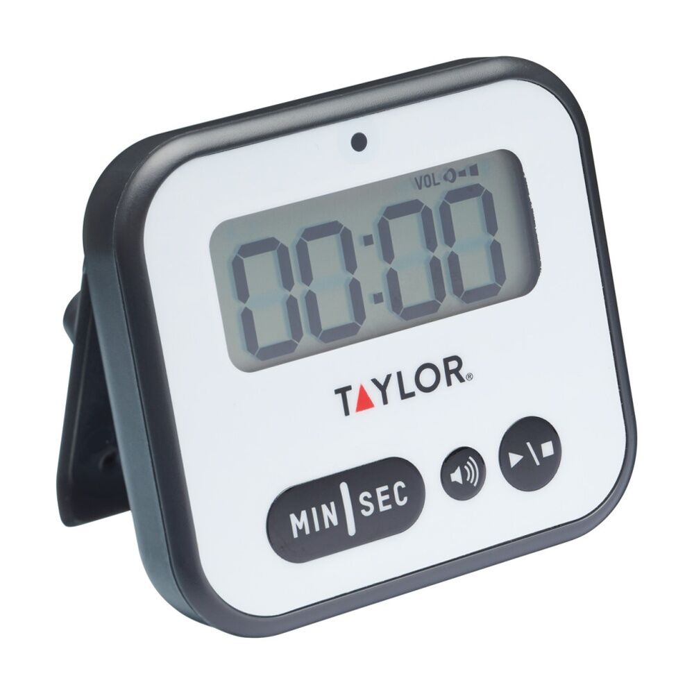 Taylor 5x7.5x8.5cm Pro Super Loud Plastic Digital Kitchen Timer w/ Light Alert