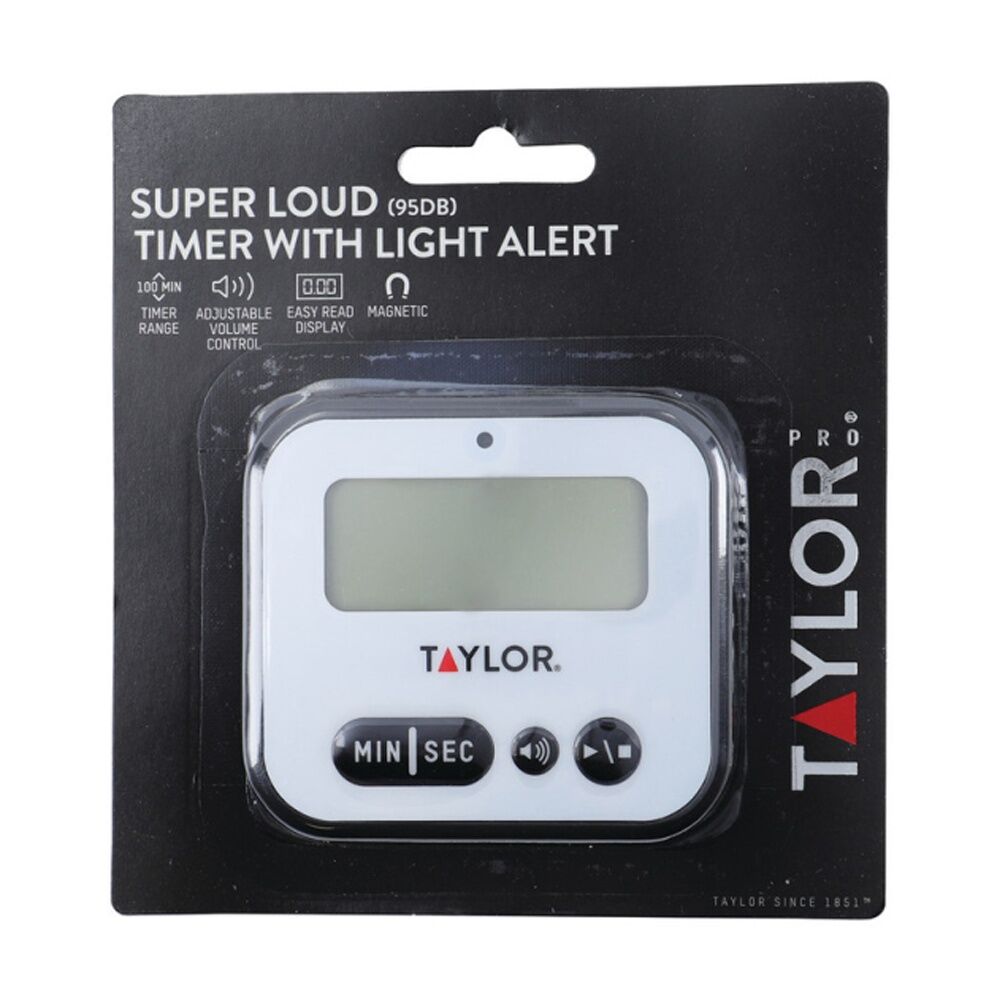 Taylor Pro Super Loud Digital Kitchen Timer w/ Light Alert 5x7.5x8.5cm (2 Pack) — image 3