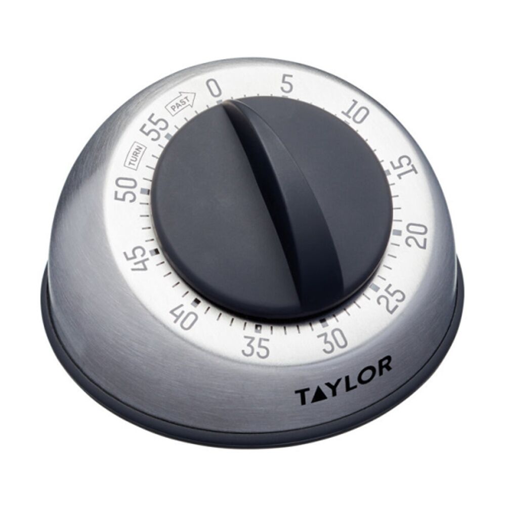 Taylor Stainless Steel Pro Wind Up Dial Classic 60 Minute Kitchen Timer