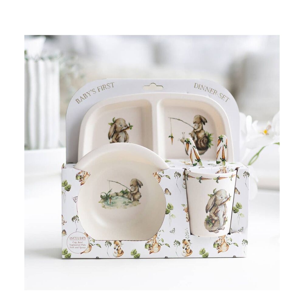Tiny Wonders Baby/Children's My First Melamine Dinner Tableware Set White (5 Pieces) — image 5