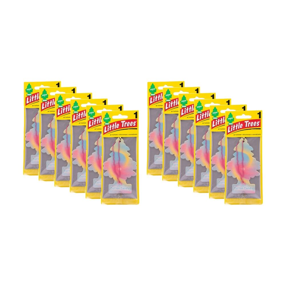 Little Tree Little Trees Hanging Car Vehicle Air Freshener Cotton Candy Scent (12 Pack)