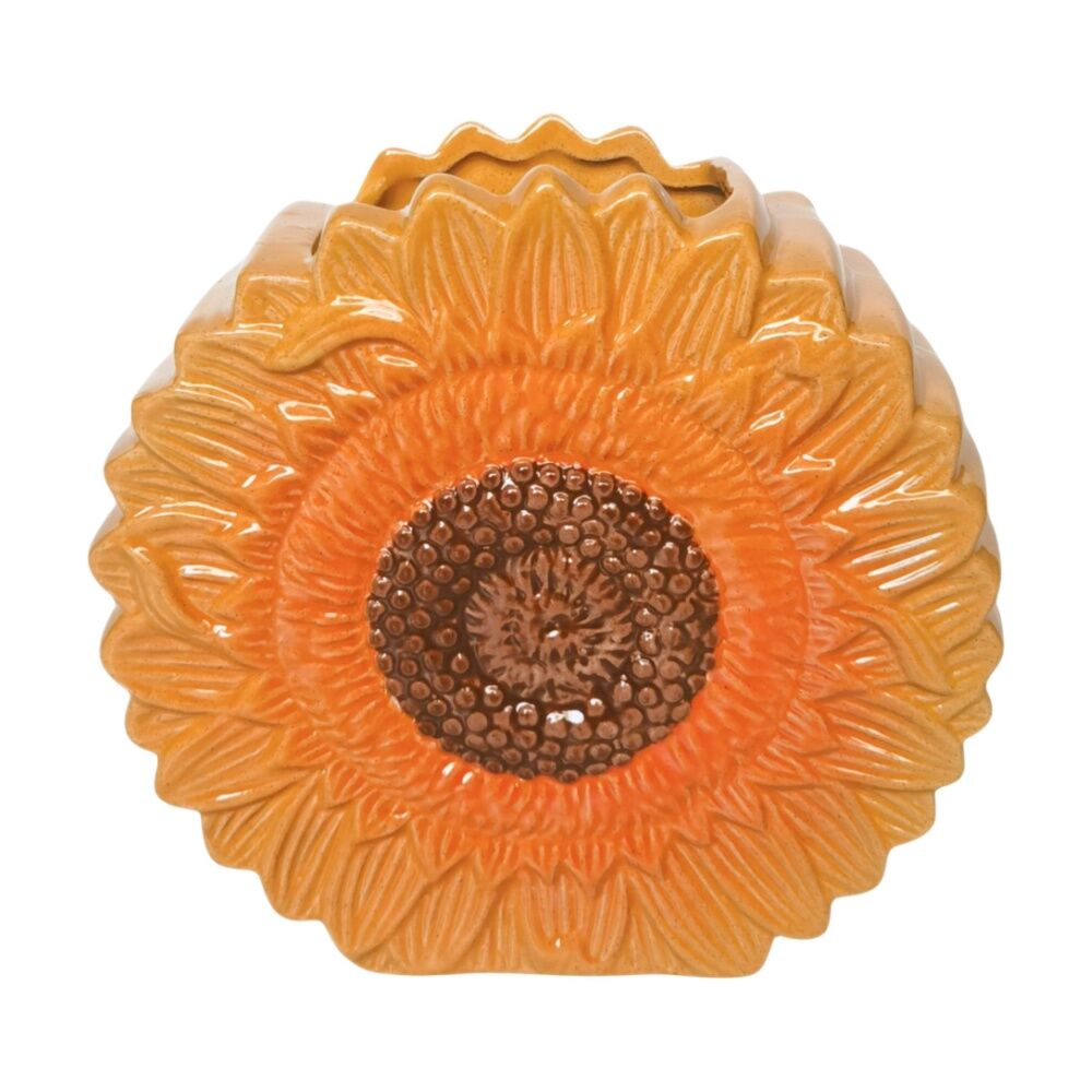 Urban Products Sunflower Yellow Ceramic Decorative Vase 17cm (2 Pack) — image 2