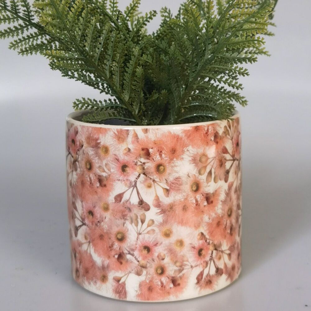 Urban Products 14cm Flowering Gum Planter Pink Ceramic Decorative Pot — image 2