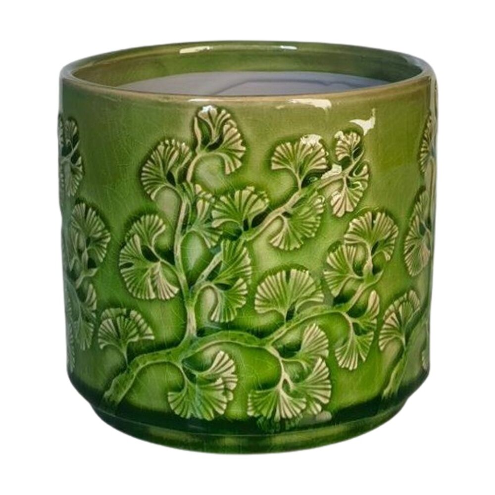 Urban Products 14cm Hakone Planter Green Decorative Ceramic Indoor Pot