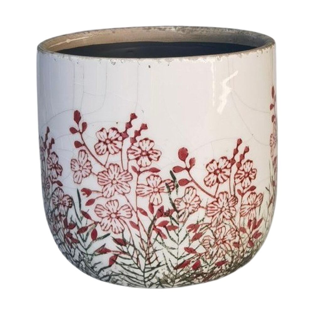 Urban Products 14cm Seline Planter Pink/Green Decorative Ceramic Pot