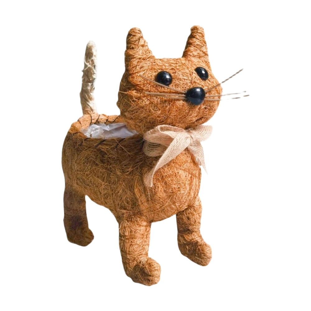 Urban Products Ginger Cat Husk Planter Orange Decorative Indoor 24cm (4 Pack) — image 2