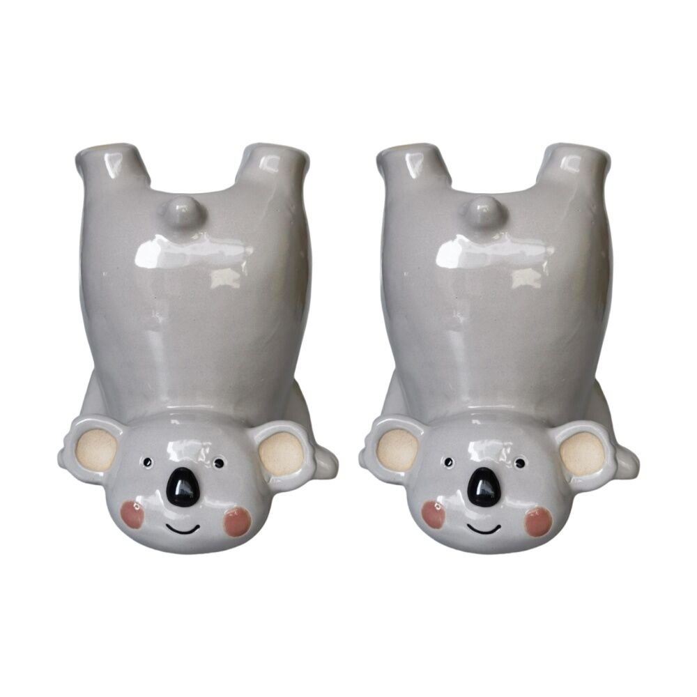 Urban Products Koala Handstand Grey Decorative Indoor Vase 20cm (2 Pack)