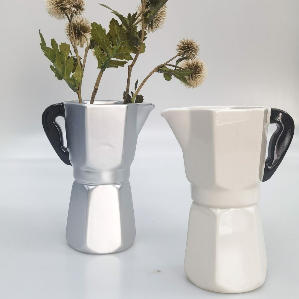 Urban Products Coffee Pot White Ceramic Vase Kitchenware 16cm (2 Pack) — image 3