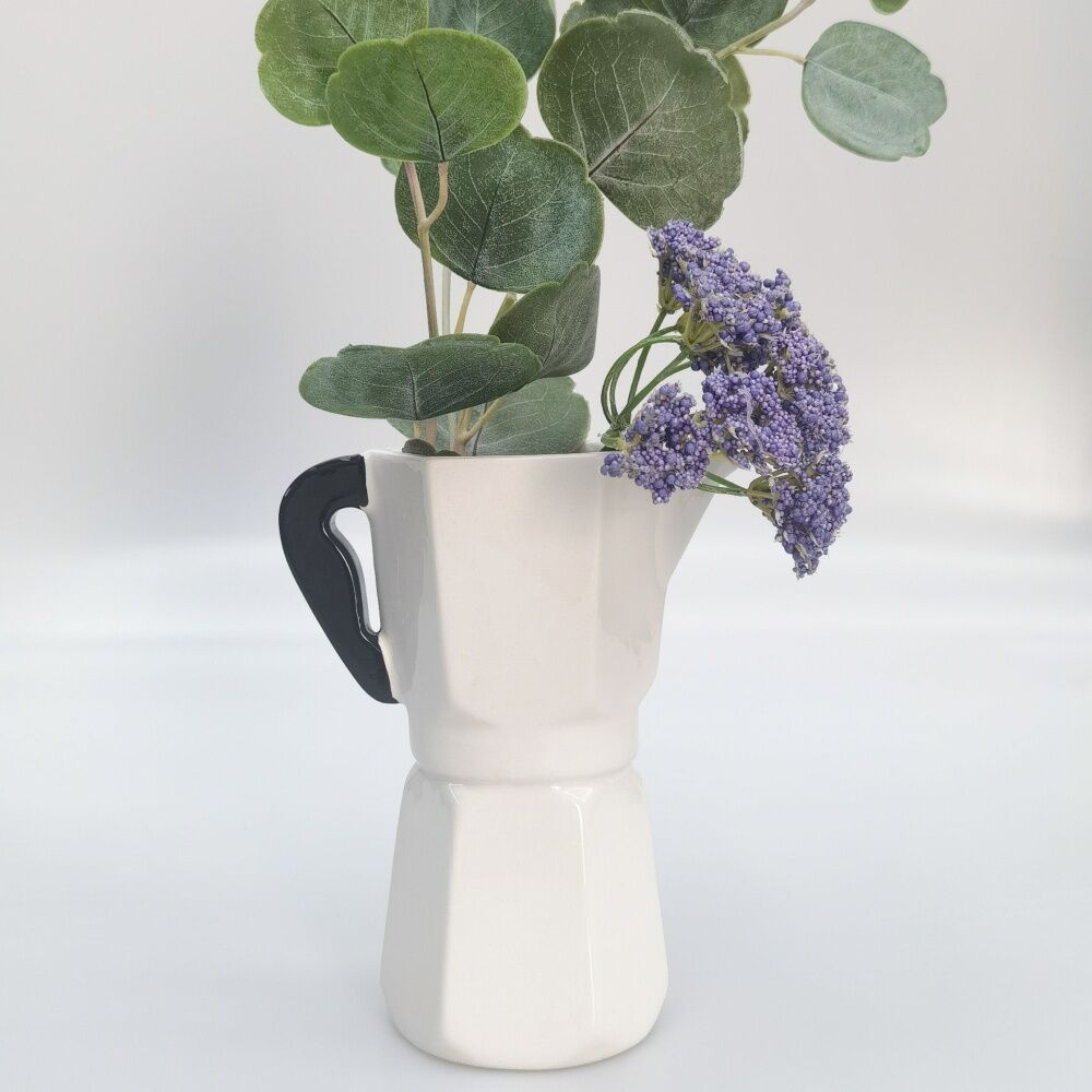Urban Products Coffee Pot White Ceramic Vase Kitchenware 16cm (2 Pack) — image 4