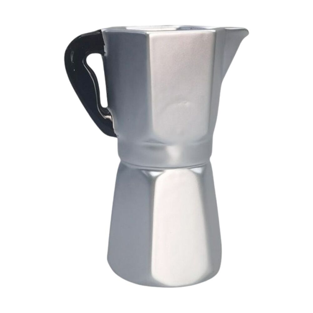 Urban Products Coffee Pot Vase Octagonal Silver Metallic Finish 16cm (2 Pack) — image 2