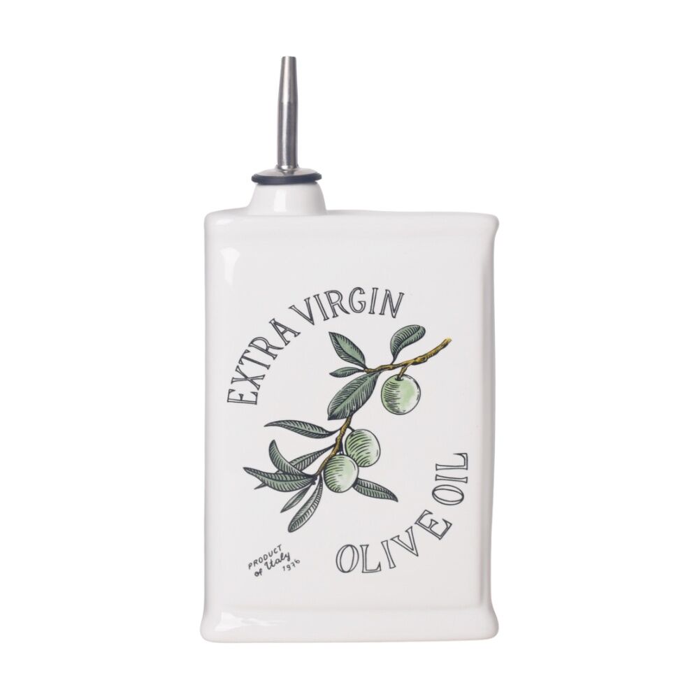 Urban Products 17cm Olive Oil Classic Decanter White Ceramic