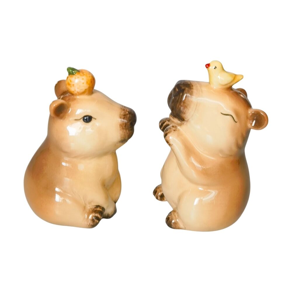 Urban Products Capybara Brown Ceramic Salt & Pepper Shakers 9cm (2 Pieces)