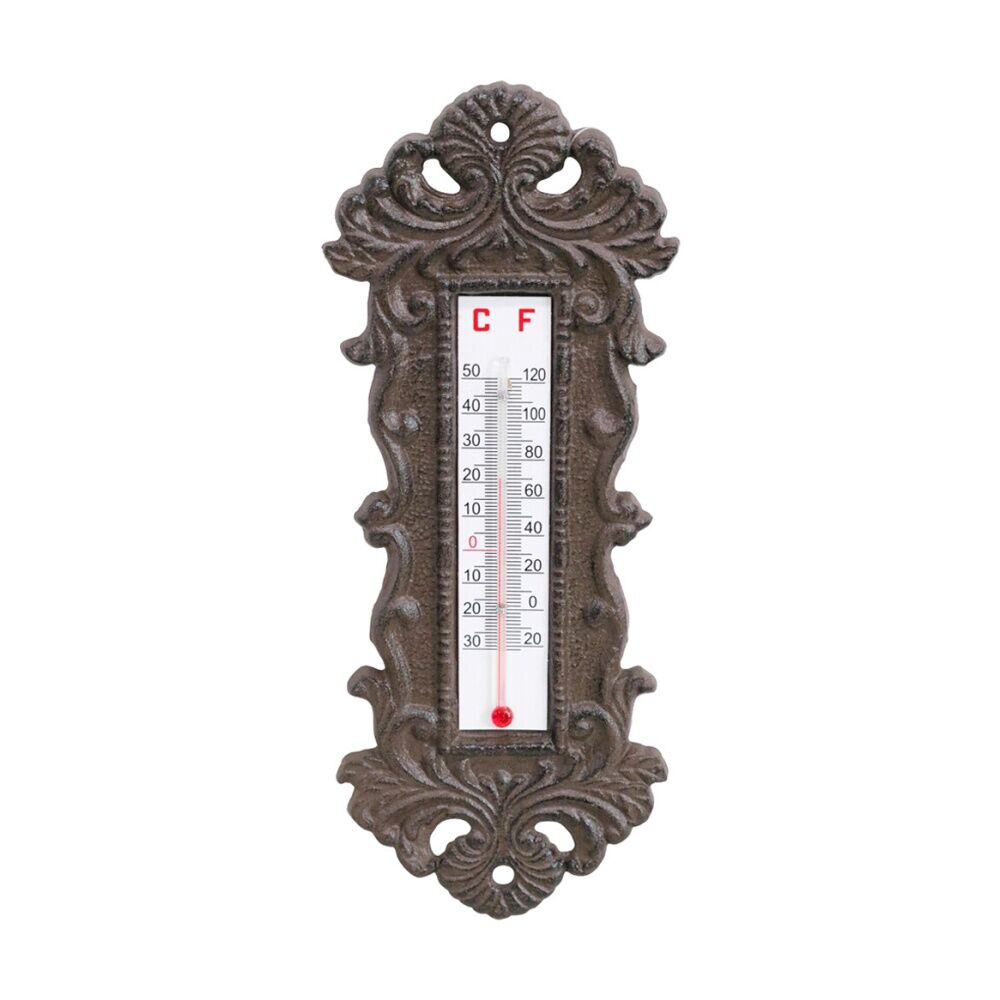 LVD 24.5x9.5x2cm Classic Decorative Cast Iron Thermometer Home Decor