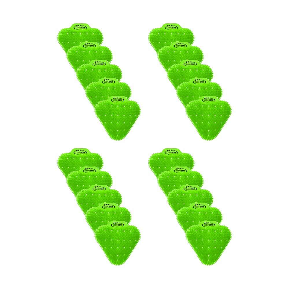 Cleanstar 10pc Cleanstar Anti-Splash Urinal Screens Citrus Scent Odour Control Green (2 Pack)