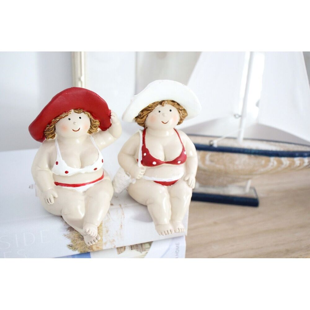 LVD Summer Ladies Sitting Resin Figurine Set Home Decor 13.5x8x8cm (2 Pieces) — image 2