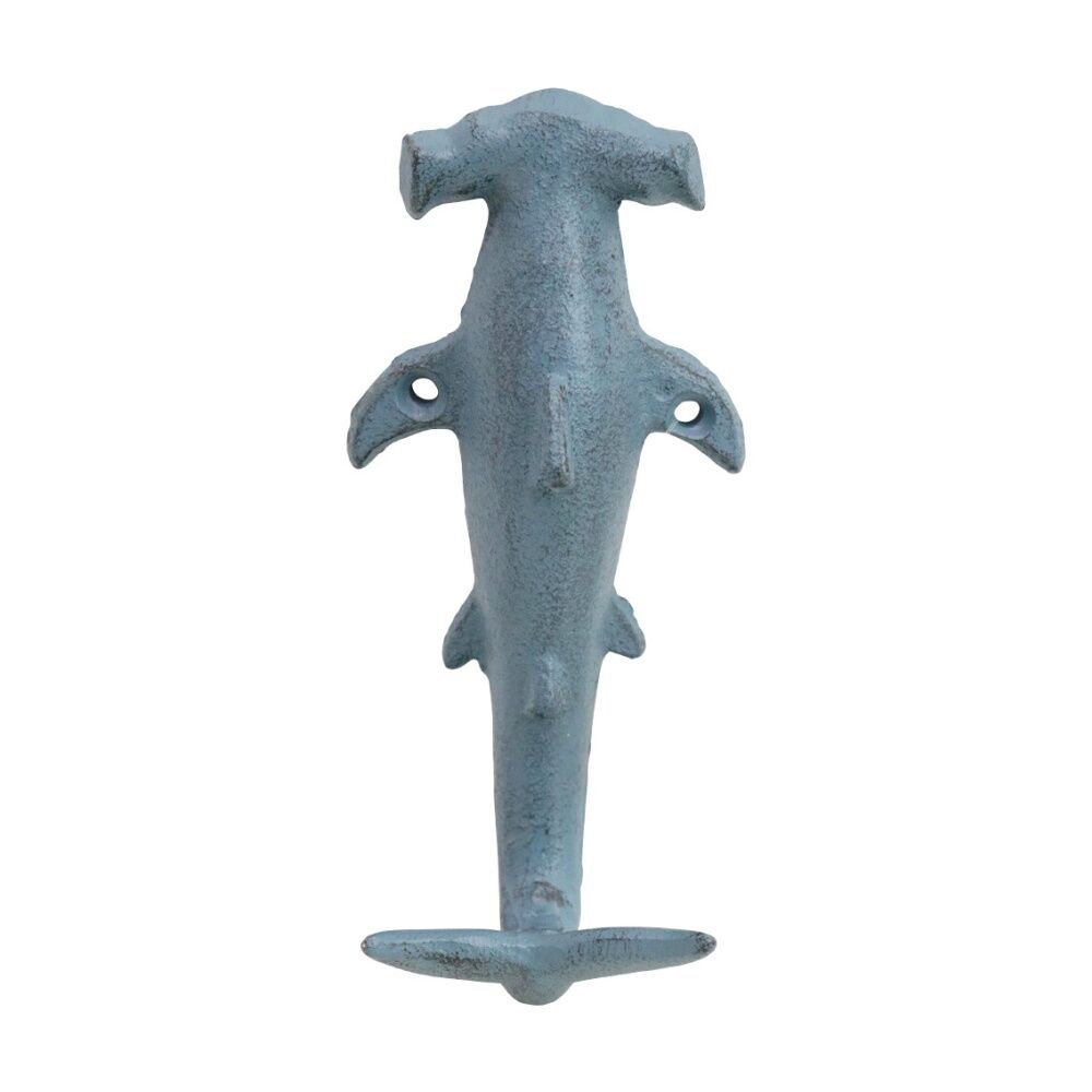 LVD 6x5x13.5cm Blue Hammerhead Shark Wall Decoration Hook Coastal Home Decor