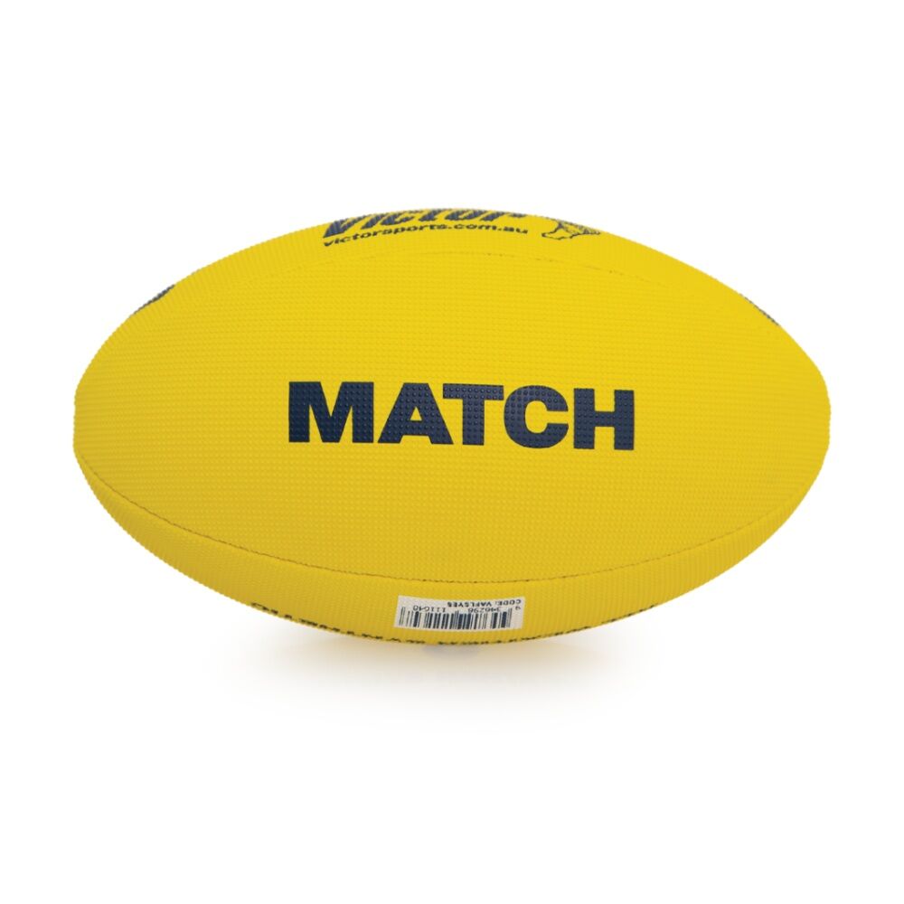 Victor Sports Synthetic Football Durable AFL Ball Size 1 Hand-Stitched - Yellow — image 3