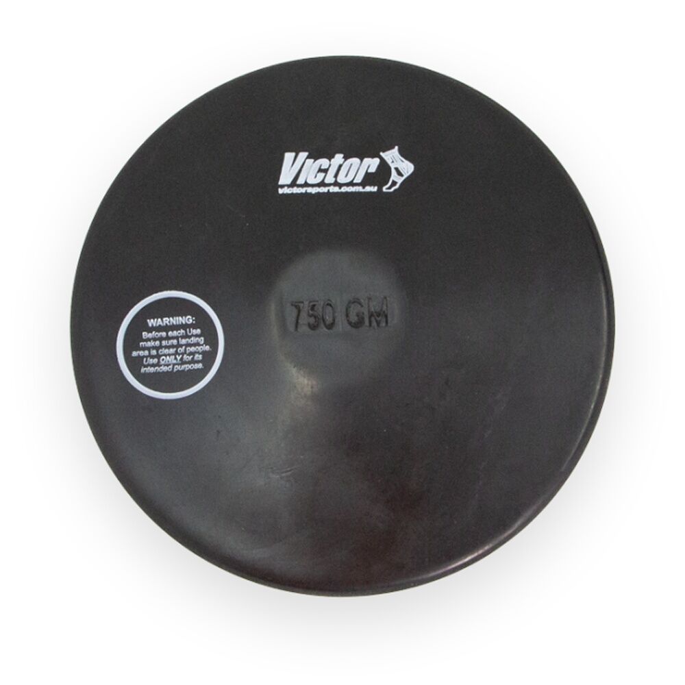 Victor Sports Rubber Discus Durable Training Beginner Black 750g (2 Pack) — image 2