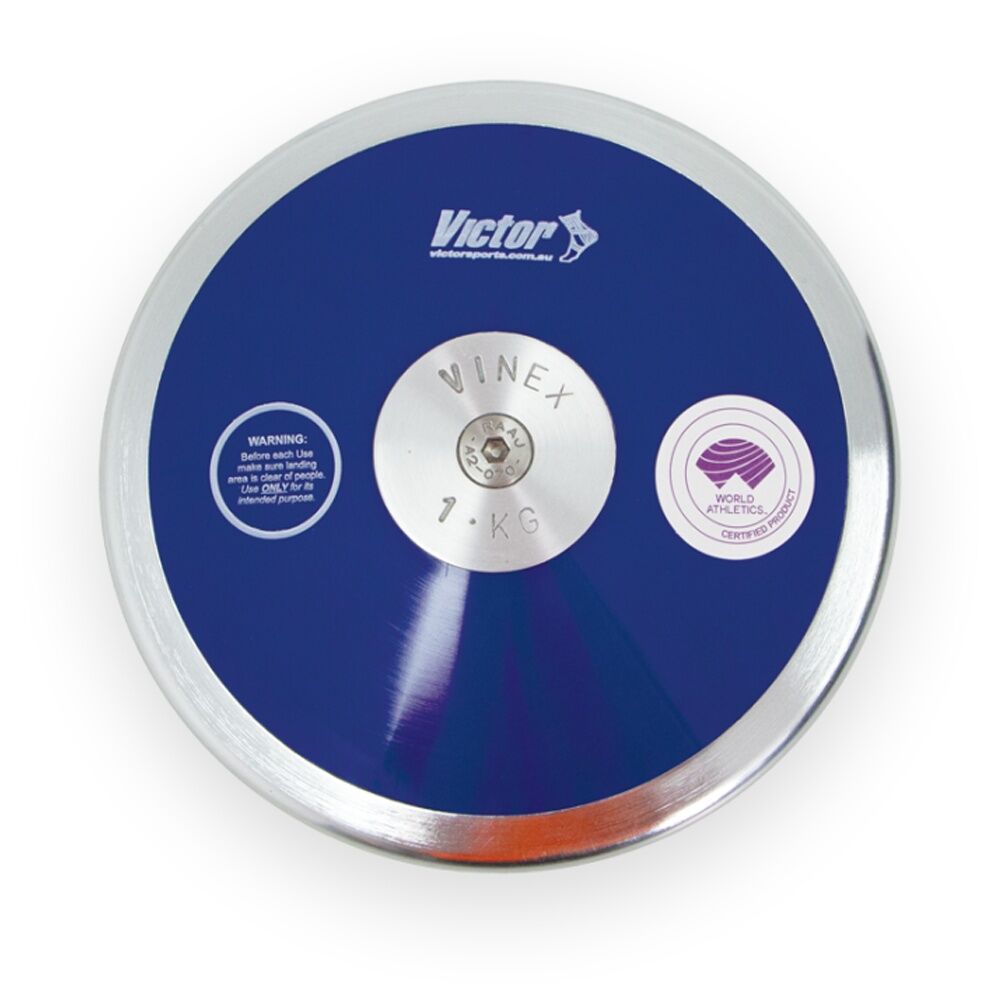 Victor Sports Discus Lo Spin Steel Rim Plastic Side Plates — 1kg
